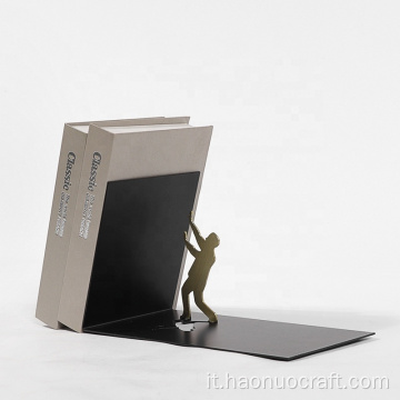 Scaffali per libri con decorazioni moderne in metallo con personaggi astratti